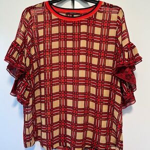 Scotch & Soda Maison Scotch Blouse Ruffle Sleeves